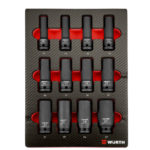 Assortiment système 4.4.1, douille à chocs, six pans, longueur 1/2 pouce - 12 PCS, 4.4.1, 231 x 38 x 335 mm, Aspect carbone, 1 pcs