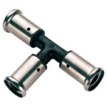 T égal PVDF - 16 mm, 16 mm, Noir, 94 mm, 10 pcs