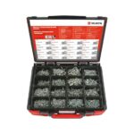 WÜPOFAST II vis à bois aggloméré, filetage total avec assortiment de têtes fraisées - Acier, Zinc. épaisseur du revêtement 5 µm. bleuté à bleuté irisé. brillant, 2100 PCS, Oui, 1 pcs
