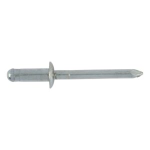 Rivet aveugle, ouvert, avec tige cassable et tête plate