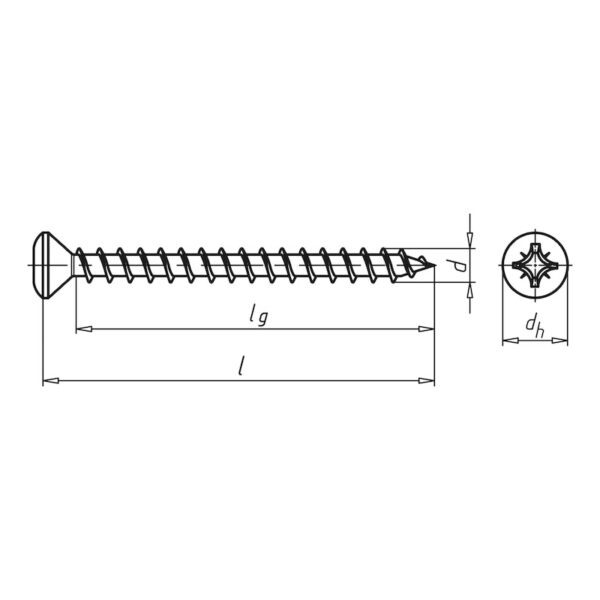 Vis à bois WÜPOFAST®, zingué FT – Image 2